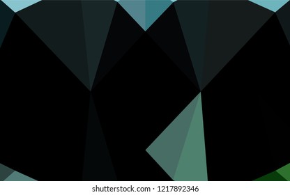 Light Blue, Green vector polygonal pattern. Glitter abstract illustration with an elegant design. The textured pattern can be used for background.
