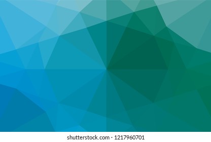 Light Blue, Green vector polygonal pattern. Brand new colored illustration in blurry style with gradient. The template can be used as a background for cell phones.