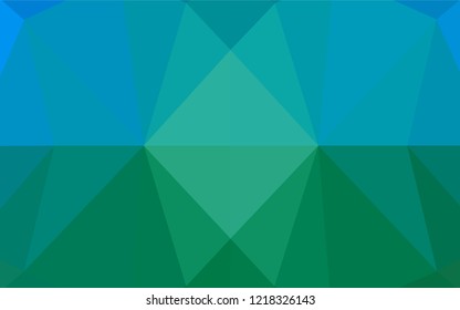 Light Blue, Green vector polygonal background. Creative geometric illustration in Origami style with gradient. A completely new template for your business design.