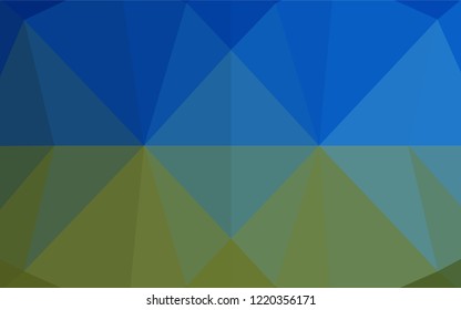 Light Blue, Green vector polygonal pattern. Modern geometrical abstract illustration with gradient. A completely new design for your business.