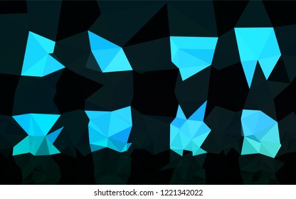 Light Blue, Green vector polygonal template. Colorful illustration in abstract style with gradient. The best triangular design for your business.