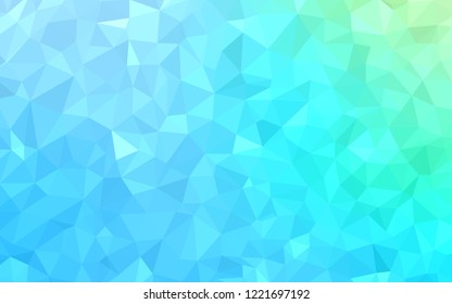 Light Blue, Green vector polygonal background. Triangular geometric sample with gradient.  Pattern for a brand book's backdrop.