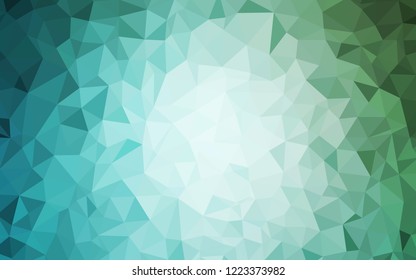 Light Blue, Green vector polygonal background. A sample with polygonal shapes. New template for your brand book.