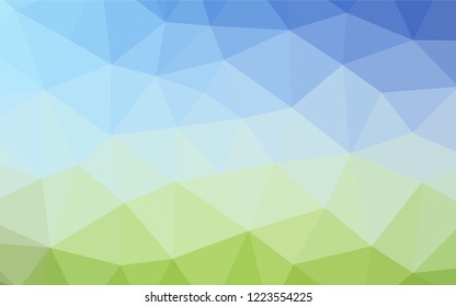 Light Blue, Green vector polygonal background. Creative illustration in halftone style with gradient. Brand new design for your business.