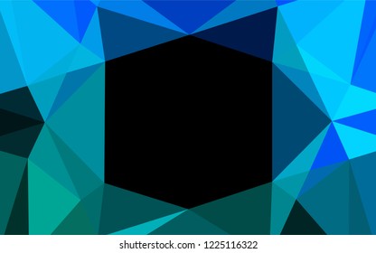 Light Blue, Green vector polygonal background. Triangular geometric sample with gradient.  Triangular pattern for your business design.