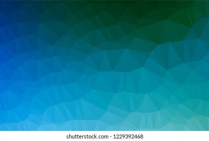 Light Blue, Green vector polygonal background. Brand new colored illustration in blurry style with gradient. The template can be used as a background for cell phones.