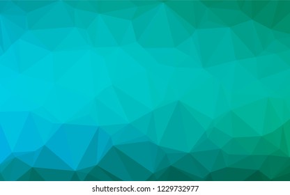 Light Blue, Green vector polygonal template. Colorful abstract illustration with gradient. The textured pattern can be used for background.