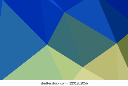 Light Blue, Green vector polygonal pattern. A sample with polygonal shapes. A completely new design for your leaflet.