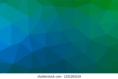 Light Blue, Green vector polygonal background. A completely new color illustration in a vague style. The textured pattern can be used for background.