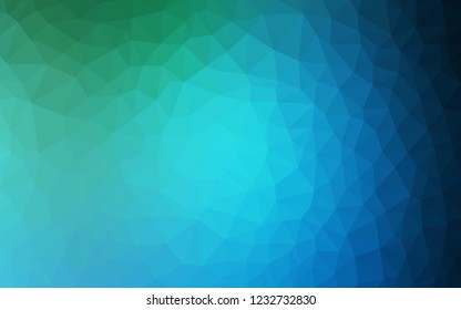Light Blue, Green vector polygonal template. Shining colorful illustration with triangles. A completely new design for your leaflet.