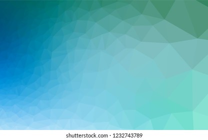 Light Blue, Green vector polygonal template. Geometric illustration in Origami style with gradient.  The polygonal design can be used for your web site.