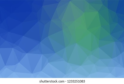 Light Blue, Green vector polygonal template. Creative geometric illustration in Origami style with gradient. The completely new template can be used for your brand book.