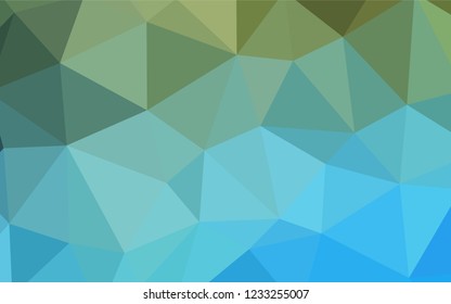 Light Blue, Green vector polygonal background. A sample with polygonal shapes. A completely new design for your leaflet.