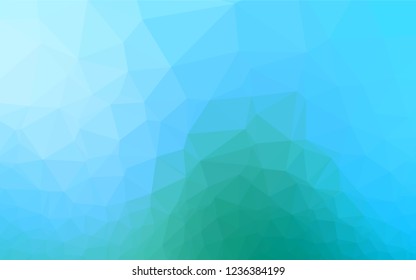 Light Blue, Green vector polygonal background. Shining colored illustration in a Brand new style. The textured pattern can be used for background.