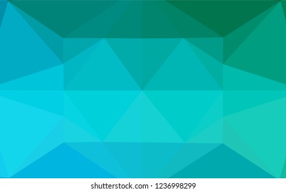 Light Blue, Green vector polygonal background. Colorful abstract illustration with gradient. A completely new template for your business design.