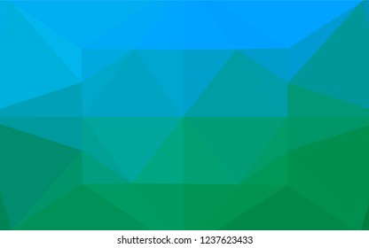 Light Blue, Green vector polygonal pattern. A completely new color illustration in a vague style. The textured pattern can be used for background.