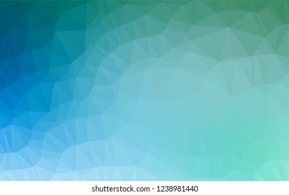 Light Blue, Green vector polygonal template. A sample with polygonal shapes. The template can be used as a background for cell phones.