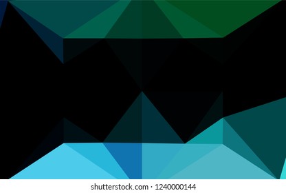 Light Blue, Green vector polygonal template. A vague abstract illustration with gradient. Brand new design for your business.