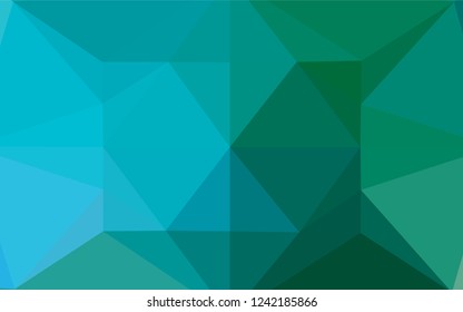 Light Blue, Green vector polygonal pattern. A vague abstract illustration with gradient. The completely new template can be used for your brand book.