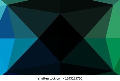 Light Blue, Green vector polygonal template. Colorful illustration in abstract style with gradient. The completely new template can be used for your brand book.