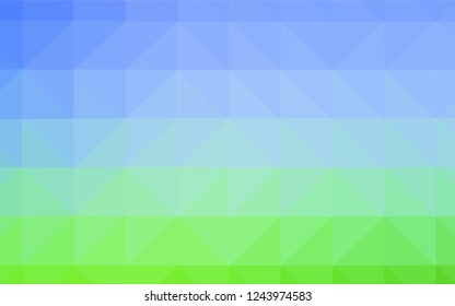 Light Blue, Green vector polygonal pattern. Modern abstract illustration with triangles. Pattern for a brand book's backdrop.