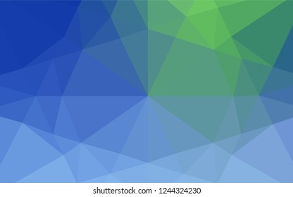 Light Blue, Green vector polygonal background. Shining colored illustration in a Brand new style. A completely new template for your business design.