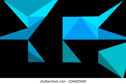 Light Blue, Green vector polygonal pattern. Modern geometrical abstract illustration with gradient. Triangular pattern for your business design.