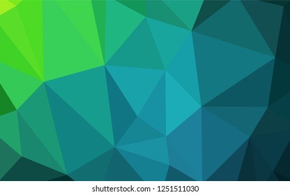 Light Blue, Green vector polygonal pattern. Colorful illustration in polygonal style with gradient. Completely new template for your banner.