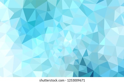Light Blue, Green vector polygonal pattern. Creative illustration in halftone style with triangles. Completely new template for your banner.