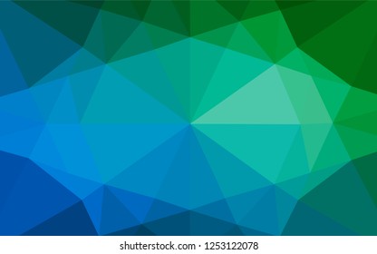 Light Blue, Green vector polygonal background. Colorful abstract illustration with gradient. A new texture for your design.