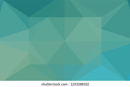 Light Blue, Green vector polygonal background. Shining illustration, which consist of triangles. A new texture for your design.