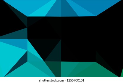 Light Blue, Green vector polygonal background. Shining colored illustration in a Brand new style. Triangular pattern for your business design.