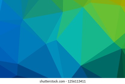 Light Blue, Green vector polygonal background. A sample with polygonal shapes. Textured pattern can be used for background.