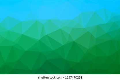 Light Blue, Green vector polygonal pattern. Glitter abstract illustration with an elegant design. The completely new template can be used for your brand book.