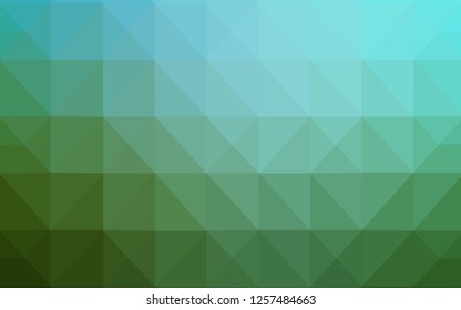 Light Blue, Green vector polygonal template. Modern abstract illustration with triangles. A completely new template for your banner.