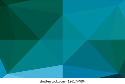 Light Blue, Green vector polygonal template. Brand new colored illustration in blurry style with gradient. A completely new template for your business design.