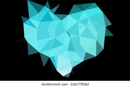 Light Blue, Green vector polygonal pattern. A sample with polygonal shapes. A new texture for your design.