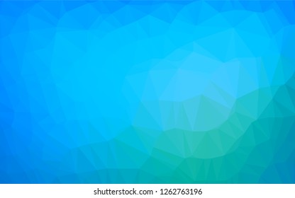Light Blue, Green vector polygonal pattern. Creative geometric illustration in Origami style with gradient. The polygonal design can be used for your web site.
