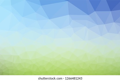 Light Blue, Green vector polygonal pattern. A completely new color illustration in a vague style. Brand new style for your business design.