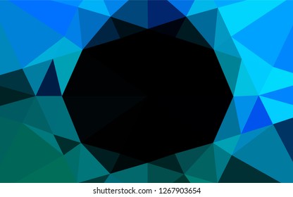 Light Blue, Green vector polygonal template. Glitter abstract illustration with an elegant design. The completely new template can be used for your brand book.