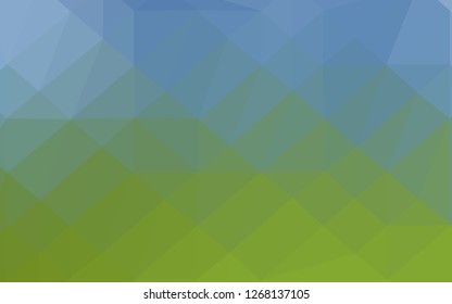Light Blue, Green vector polygonal pattern. An elegant bright illustration with gradient. Completely new design for your business.