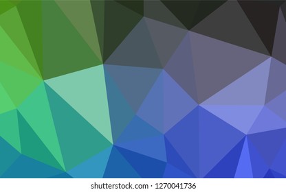 Light Blue, Green vector polygonal background. Creative geometric illustration in Origami style with gradient. Polygonal design for your web site.