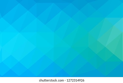 Light Blue, Green vector polygonal template. Colorful abstract illustration with gradient. Polygonal design for your web site.
