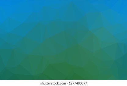 Light Blue, Green vector polygonal background. Creative illustration in halftone style with gradient. The completely new template can be used for your brand book.