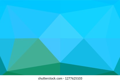 Light Blue, Green vector polygonal pattern. A sample with polygonal shapes. Triangular pattern for your business design.