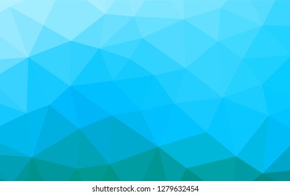 Light Blue, Green vector polygonal background. Creative illustration in halftone style with gradient. Brand new design for your business.