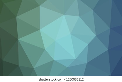 Light Blue, Green vector polygonal background. Colorful illustration in abstract style with triangles. Template for cell phone's backgrounds.