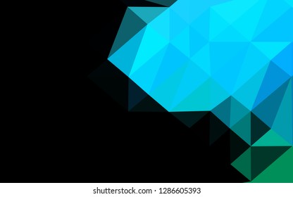 Light Blue, Green vector polygonal pattern. Colorful abstract illustration with gradient. Completely new template for your business design.