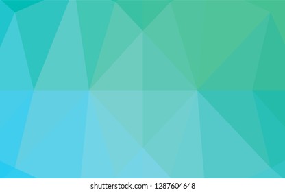 Light Blue, Green vector polygonal background. Shining illustration, which consist of triangles. A completely new design for your business.