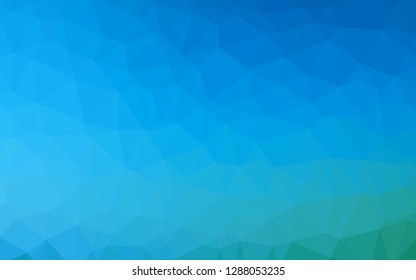 Light Blue, Green vector polygonal template. Colorful illustration in abstract style with gradient. Completely new design for your business.